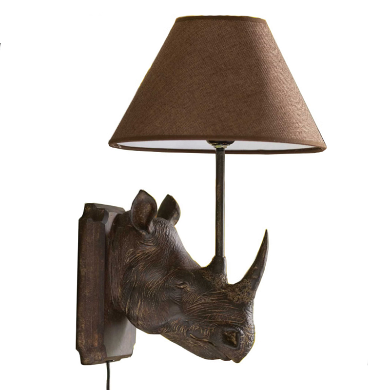 Бра Носорог Rhinoceros Коричневый в Барнауле | Loft Concept 