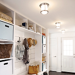 Потолочный светильник для ванных комнат со стеклянным плафоном и одной лампой Hinkley варинант исполнения - 4 | Loft Concept в Барнауле