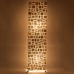 Торшер из перламутра на металлическом каркасе Indonesian Tower варинант исполнения - 4 | Loft Concept в Барнауле