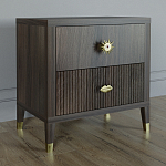 Тумба прикроватная с двумя ящиками Elsa Dreams Walnut варинант исполнения - 1 | Loft Concept в Барнауле