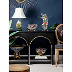 Чаша квадратная из прозрачного стекла с фигурками разноцветных птиц Eden Garden варинант исполнения - 4 | Loft Concept в Барнауле