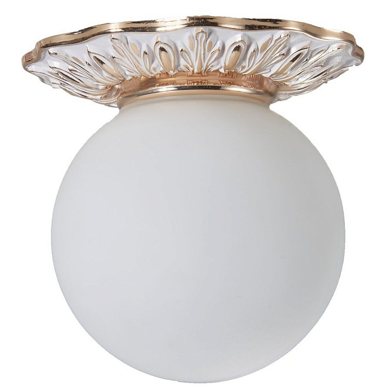 Потолочный светильник Globus Lamp Gold Серебряный Молочный Потолочный светильник Globus Lamp Gold Серебряный Молочный в Барнауле | Loft Concept