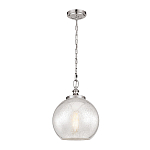 Подвесной светильник с прозрачным стеклянным плафоном в форме шара в современном стиле на цепи Feiss варинант исполнения - 2 | Loft Concept в Барнауле