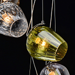 Люстра каскадная с 5-ю разноцветными стеклянными плафонами Kaleido варинант исполнения - 10 | Loft Concept в Барнауле