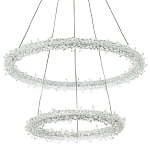 Многоярусная кольцевая люстра с хрустальным декором Gilbertine Crystals Two Rings Chandelier варинант исполнения - 1 | Loft Concept в Барнауле