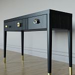 Дизайнерский Письменный стол Elsa Dreams Black с тремя ящиками варинант исполнения - 2 | Loft Concept в Барнауле