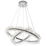 Люстра два кольца с хрустальным декором Rowan Crystal Ring Horizontal Chrome Chandelier варинант исполнения - 2 | Loft Concept в Барнауле