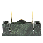 Настольный письменный набор из змеевика с подставкой под календарь Successful Leader варинант исполнения - 3 | Loft Concept в Барнауле