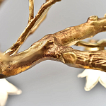 Люстра в виде золотой ветки с цветами Glass Flower Pendant Light варинант исполнения - 8 | Loft Concept в Барнауле