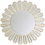 Зеркало круглое с лучами из зеркальных фацетов Silver Facet варинант исполнения - 1 | Loft Concept в Барнауле