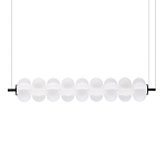 Светодиодный подвесной светильник линейный с белым воздушным плафоном Glowing Cloud варинант исполнения - 3 | Loft Concept в Барнауле