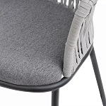 Стул барный с декоративным плетением на спинке и подлокотниках Chair Weave варинант исполнения - 7 | Loft Concept в Барнауле