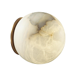 Настенно-потолочный светильник с плафоном в форме шара из алебастра Cryptocrystalline Stone варинант исполнения - 7 | Loft Concept в Барнауле