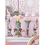 Подсвечник в образе попугая из фарфора с бронзовыми элементами Eden Garden варинант исполнения - 4 | Loft Concept в Барнауле