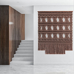 Панно Макраме коричневый цвет  варинант исполнения - 1 | Loft Concept в Барнауле