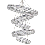 Вертикальная Композиция из круглых Хрустальных светильников Elizabeth Хром варинант исполнения - 1 | Loft Concept в Барнауле