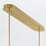 Подвесной светильник линейный золотого цвета с длинной цилиндрической стеклянной трубкой Eurofase варинант исполнения - 8 | Loft Concept в Барнауле