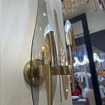 Бра с двумя плафонами дымчатого и янтарного цвета Vertical Glass варинант исполнения - 2 | Loft Concept в Барнауле