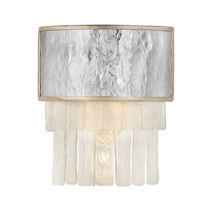 Бра с прозрачными подвесками из текстурированного стекла Hinkley Золотой Сталь Белый Бежевый в Барнауле | Loft Concept 