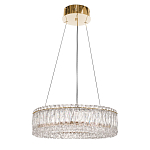 Люстра подвесная круглая из прозрачного хрусталя с золотым корпусом Selfsufficient варинант исполнения - 3 | Loft Concept в Барнауле