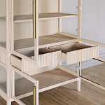 Витрина Primo со стеклянными фасадами и 2 ящиками Светлый дуб варинант исполнения - 4 | Loft Concept в Барнауле