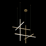 Люстра с 6-ю  пересекающимися цилиндрическими плафонами на тонких тросах Trumpet tube варинант исполнения - 3 | Loft Concept в Барнауле