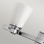 Бра для ванных комнат с белыми стеклянными конусными плафонами Hinkley варинант исполнения - 3 | Loft Concept в Барнауле