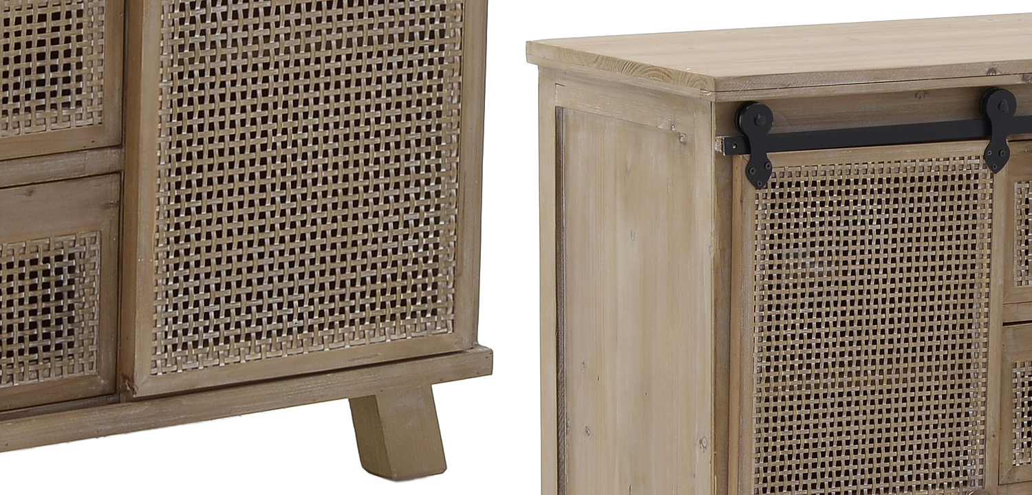 Комод из дерева и ротанга Rosita Wood chest of drawers Комод из дерева и ротанга Rosita Wood chest of drawers - Loft-Concept в Барнауле