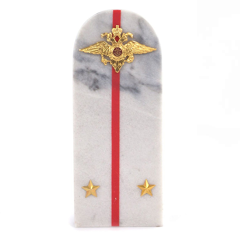 Сувенир Погон МВД из натурального камня мрамор Souvenir Epaulets Белый Мрамор Bianco Красный Золотой Сувенир Погон МВД из натурального камня мрамор Souvenir Epaulets Белый Мрамор Bianco Красный Золотой в Барнауле | Loft Concept