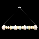 Подвесной светильник светодиодный горизонтальный в виде ожерелья из пастельных сфер Pastel Lunaria Horizon  варинант исполнения - 1 | Loft Concept в Барнауле