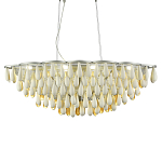 Люстра с подвесками в форме капель на серебристом каркасе Raindrop варинант исполнения - 2 | Loft Concept в Барнауле