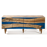 Стильный Буфет лофт 4 двери Cabinet Crimson River фасад эпоксидная смола  варинант исполнения - 1 | Loft Concept в Барнауле