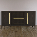 Буфет Primo с тремя ящиками и двумя фасадами Темный орех варинант исполнения - 1 | Loft Concept в Барнауле