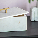 Шкатулка из белого мрамора Save Time варинант исполнения - 5 | Loft Concept в Барнауле