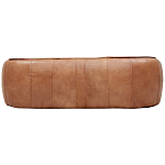 Трехместный диван с кожаной обивкой коричневый Coste Leather Sofa варинант исполнения - 3 | Loft Concept в Барнауле