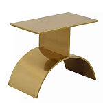 Дизайнерский журнальный стол золотой на полукруглом основании Wecaben варинант исполнения - 1 | Loft Concept в Барнауле