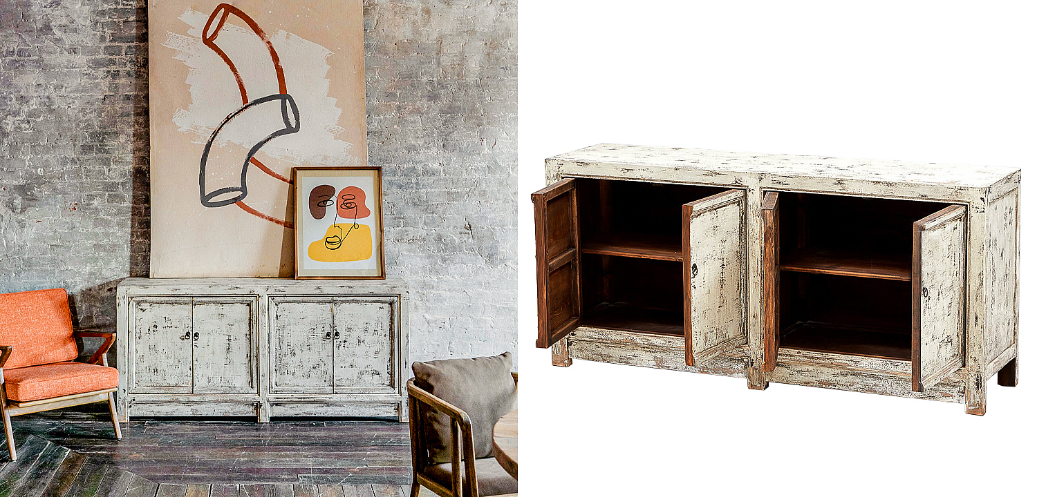 Комод в винтажном стиле с 4-мя дверцами Reynard Chest of Drawers Vintage Ivory Комод в винтажном стиле с 4-мя дверцами Reynard Chest of Drawers Vintage Ivory - Loft-Concept в Барнауле