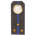 Часы погон подарочные настольные Авиация ВМФ из натурального камня Змеевик Military Clock варинант исполнения - 4 | Loft Concept в Барнауле