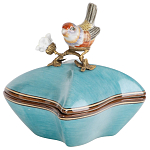 Фарфоровая шкатулка с птицей Eden Garden Blue варинант исполнения - 1 | Loft Concept в Барнауле