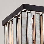 Люстра линейная прямоугольная с подвесками из натурального перламутра Nacre варинант исполнения - 3 | Loft Concept в Барнауле