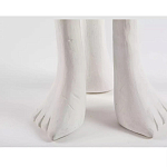 Дизайнерский журнальный стол белый на 3-х ножках в виде ступней African table варинант исполнения - 3 | Loft Concept в Барнауле