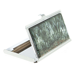 Визитница карманная металлическая с накладкой из натурального камня Серафинит Stone Business Card Holders  варинант исполнения - 2 | Loft Concept в Барнауле