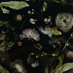 Круглый поднос из эпоксидной смолы с цветами черный Epoxy Resin Flowers Tray Black варинант исполнения - 3 | Loft Concept в Барнауле