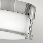 Потолочный светильник для ванных комнат цвета никель с плафоном из опалового стекла и декоративными держателями Hinkley варинант исполнения - 4 | Loft Concept в Барнауле