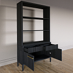 Стеллаж Primo с ящиками Черный дуб  варинант исполнения - 7 | Loft Concept в Барнауле