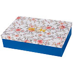 Чайный набор из фарфора синий на 6 персон 12 предметов Flower Porcelain Collection варинант исполнения - 3 | Loft Concept в Барнауле