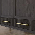 Большой Шкаф Primo Темный орех с 3 дверьми и 3 выдвижными ящиками варинант исполнения - 6 | Loft Concept в Барнауле