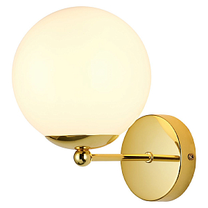 Бра с золотым каркасом и  белым плафоном Amuse