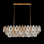 Люстра овальная с многослойными белыми и прозрачными подвесками Character Chandelier варинант исполнения - 3 | Loft Concept в Барнауле