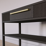 Дизайнерская Консоль с полкой и ящиком Primo Темный орех варинант исполнения - 4 | Loft Concept в Барнауле